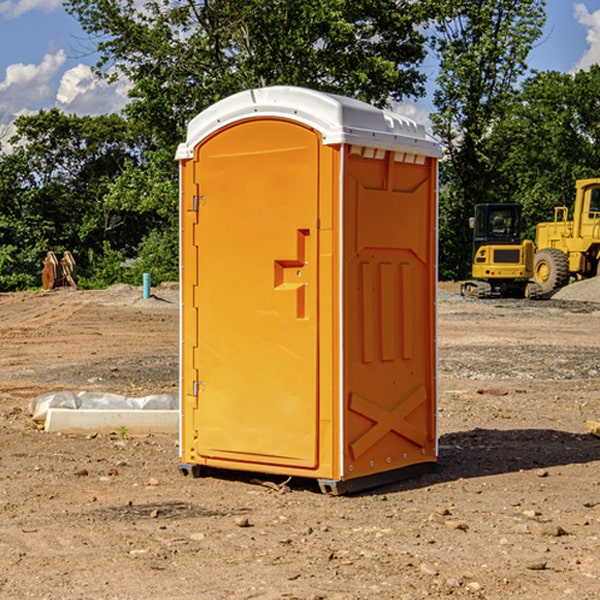 how often are the porta potties cleaned and serviced during a rental period in Weller OH